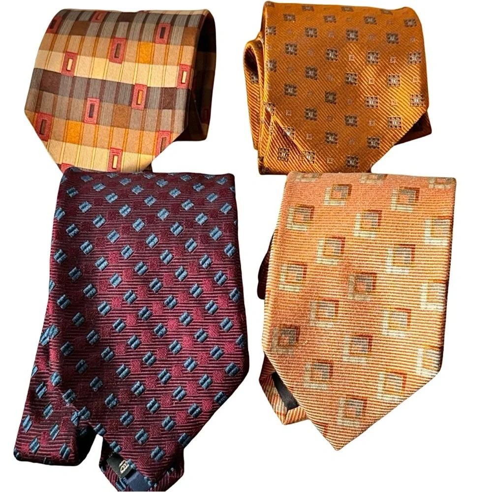Vintage Ermenegildo Zegna Ties Lot 4
Fall Colors Perfect Gift Wedding Groomsmen - Picture 1 of 14